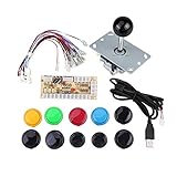 1 Spieler Arcade Tasten und Joystick DIY Controller Kit für Windows und Raspberry Pi, 5 polige Joysticks mit 10 Tasten [VHS Tape]