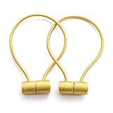 Yilad 2 x Raffhalter für Vorhänge, Gardinen, Raffhalter, Klemmen, stark magnetisch (Gold)