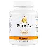 Burn Ex, Grüner Kaffee Extrakt mit Chlorogensäure , 90 grüner Kaffee Kapseln (wenig Kalorien zur Diät geeignet), 1800 mg grüner Kaffee Extrakt + Grüner Tee + Guarana, F-B