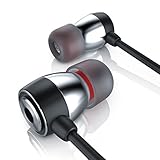HiFi In Ear Kopfhörer Stereo Earphone Wired - widerstandsfähiges Aramid Kabel - optimierte Soundtreiber - 10mm Schallwandler - Knickschutz - Leichter Alu Inear Hö