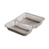 1.000 Stück ALU-Menüschale silber 2-geteilt | 227 x 177 x 30 mm | Aluschale | Einweggeschirr | HUTNER