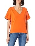 G-STAR RAW Womens Joosa V-Neck T-Shirt, Acid orange B771-B214, M