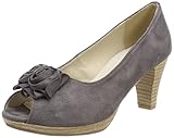 Andrea Conti Damen 0733109 Peeptoe Pumps, Grau (Schiefer), 38 EU
