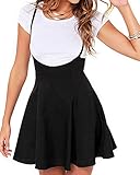 YOINS Rock Damen Mädchen Minirock Kawaii A Linie Mini Skater Rock Kleider für Damen Minikleid Skaterkleid,Rock-1 (Schwarz/Weiss),M