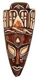 Maske Jano bemalt, wahlweise in 20 cm, 50 cm oder 100 cm, Holz-Maske aus Bali, Wandmaske, Afrikanische Dekoration (ca. 20 cm)