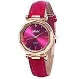 Dorical Damen Luxury Uhr Analog Quarz mit Armband,Crystal Wristwatch(Pink,One Size)
