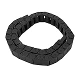 Kabelschleppkette, 15mm x 30mm Schwarz Verstärktes Nylon CNC Werkzeugmaschine Kabel Draht Träger 1M
