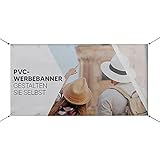 HoWar PVC Werbebanner Hochzeitsbanner Abi Banner selbst erstellen | Werbeplane zum selbst gestalten | Individuell und Personalisiert mit Ihrem eigene Wunschtext/Logo/Bild (90x90cm)