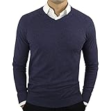 FUQUAN Herren Strickpullover Feinstrick Pullover mit Rundhalsausschnitt Sweatshirt Herren dünner Strick-Pullover Rundhals-Ausschnitt Slim Fit Herbst und Winter Moderner Männer Winterpullover Lang