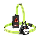 Gobesty Lauflicht, Lauflampe Joggen mit Reflektierenden Riemen, 3 Lichtmodi Brustlampe USB Wiederaufladbare, 500 Lumen Wasserdicht Lampe, Sicherheitslicht zum Laufen Joggen Spazieren W