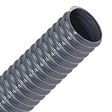 FLEXTUBE PVC-L 80mm, Länge Meterware - leichter, flexibler Saugschlauch, Spiralschlauch aus PVC, Schlauch für Wasser, Luft, Pulver, Sägemehl, Sp