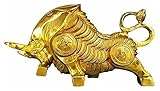 GAOLILI Skulptur Statue Bronze Stier Statue Skulptur Handwerk Desktop Dekoration Reines Kupfer Wall Street Wangshi Stierkämpfe Fengshui Town House Tierfig