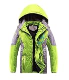AUSOWELL Jungen Daunenjacke Kinder Winterjacke mit Kapuze Verdickte Jacke Winddicht Wanderjacke Outdoor Winter Herbst Frühling