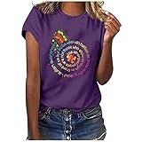 Pianshanzi Damen Bluse 3/4 arm T-Shirt Sommer Oberteile Elegant Tunika Tee Tops Basic Rundhals Sportshirt Pullover Stretch Kurzarm Jumper Teenager Mädchen Longshirt Tierdruck Streetwear L