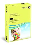 Xerox 003R93975 farbiges Druckerpapier Kopierpapier Symphony pastell Din A4, 80 g/m², 500 Blatt pro Pack, gelb