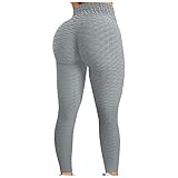 Damen High Waist Leggings Slim Fit Hohe Taille Sportshort Lange Leggings mit Bauchkontrolle Fitness Lange Yogahose Frauen Fitnesshose Jogginghose Tik Tok Leggings Damen High Waist Sport Legging
