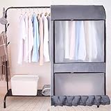 MY99 USHOMI Kleidersack-Organizer mit transparenten PVC-Fenstern, Kleiderständer, Abdeckung zum Aufhängen, für Anzüge, Mäntel, Jack