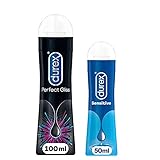 Durex Gels Gleitgel – Perfect Gliss Anal Gleitgel – Sexuelles Intim-Empfindliches Gel (1 Gel 100 ml 1 Gel 50 ml)