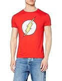 Beats & More Herren The Flash - Distressed Logo Unisex T Shirt, Rot, M EU