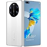 WYCF Mate40RS Outdoor Smartphone ohne Vertrag, 7,2 Zoll Display, 6GB RAM+128GB Speicher, 24MP+48MP, 5800mAh Akku, Android 10, Face ID, 4G Dual SIM Günstige Handy,Weiß