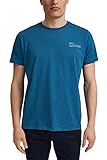 ESPRIT Herren Sustainable Statement T-Shirt, 451/PETROL Blue 2, L