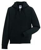 Russell Z266 Authentic Hooded Sweatjacke Sweatshirtjacke Jacke mit Kapuze, Farbe:Black, Herrengrößen:M