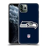 Head Case Designs Offiziell Zugelassen NFL Einfarbig Seattle Seahawks Logo Soft Gel Handyhülle Hülle Huelle kompatibel mit Apple iPhone 11 Pro Max