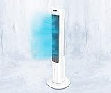 LIVINGTON ChillTower – Kühlgerät mit Wasserkühlung – mobiler Luftkühler mit 3 Kühlstufen – Verdunstungs-Kühler ohne Abluftschlauch für 12h Kühlung Dank 1,5 L Tank
