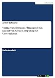 Vorteile und Herausforderungen beim Einsatz von Cloud Computing für U