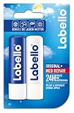 Labello Winter Mixpack (9,6 g), Lippenpflege Set mit Labello Original und Labello Med Repair für natürlich schöne Lippen, Lippenbalsam ohne Mineralö