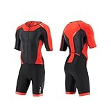 2XU Herren X-Vent Trisuit mit durchgehendem Reißverschluss, Anthrazit/Team Red, XS