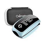 MOSHUO Eva-Oximeter-Kit-Paket Professionelles Kinder-Oximeter-Baby-Oximeter-Kit-Paket Wird mit Lithium-Batterie und USB-Datenkabel-Ladeaufbewahrungsbox geliefert (Farbe: Hellblau + Leinwandbox)