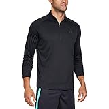 Under Armour Tech 2.0 1/2 Zip, sportliches Longsleeve, schnell trocknendes Langarmshirt für Männer Herren, Schwarz (Black / Charcoal) , S