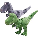 Liuer 2PCS Mitgebsel Kindergeburtstag Junge Klein Dinosaurier Plüsch T-Rex Tyrannosaurus Gastgeschenke Beutel Dinosaurier Party Set für Kinder Geburtstag,Geschenktaschen, Dino Partytü