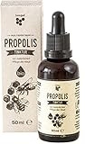 beegut BIO Propolis Tinktur 50ml mit Propolis Extrakt aus BIO Imkerei 10%, Propolis Tropfen mit Alkohol, nachhaltige Verpackung