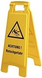 Hinweisschild 'Achtung Rutschgefahr' Warnschild Aufsteller - NEU (308537)