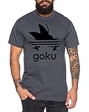 Adi Goku Herren T-Shirt Dragon Master Son Ball Vegeta Turtle Roshi Db, Farbe:Dunkelgrau;Größe:M