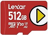 Lexar Play 512GB microSDXC UHS-I Karte, Bis Zu 150MB/s Lesegeschwindigkeit (LMSPLAY512G-BNNAG)