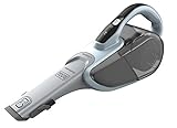 Black+Decker Lithium Dustbuster DVJ325J mit Cyclonic Action – 10,8V Akku Handstaubsauger mit ausziehbarer Fugendüse & Polsterbürste – Beutelloser, kabelloser Staubsauger – Lange Saugdüse – Hellb