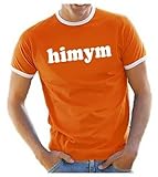 Coole-Fun-T-Shirts Herren HIMYM ! T-Shirt Ringer How I MET Your Mother V2 orange, XXL