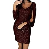 YJING Sexy Rotes Langes Abendkleid Abendkleid Dunkelblau Abendkleid Koralle Abendkleid Weiß Lang Abendkleid Altrosa Abendkleider Knielang Elegant Abendkleid Petrol Abendkleid Bordeaux 280(Wein)