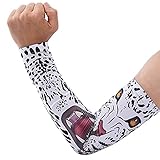 Kompressions-Armmanschetten für Damen Herren Sonnenschutz 3D Mode Muster Tattoo Ärmel 1 Paar (A04)