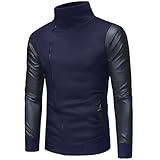 HOSD Lässiger, schmaler Stehkragen-Cardigan-Pullover mit Stehkragen und L