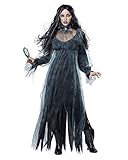 Classic Pink Damen Geisterbraut Kostüm für Halloween Karneval Fasching Kleid mit Schleier Cosplay Set Horror verkleiden Sich Schwarz XL