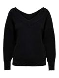 ONLY Damen Onlmelton Life L/S Knt Noos Pullover, Black, M EU