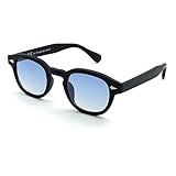 KISS® Sonnenbrille - MOSCOT Style Mod. DEPP ICONIC - Johnny Depp Mann Frau VINTAGE Unisex - SCHWARZ/Soft B