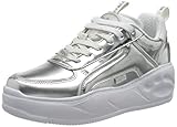 Buffalo Damen Flat SMPL 2.0 Sneaker, Silver, 36 EU