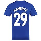 Chelsea FC - Jungen Trainingstrikot aus Polyester - Offizielles Merchandise - Geschenk für Fußballfans - Blau - Havertz 29-12-13 J