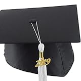 Melegari Doktorhut, Studentenhut, The Original Grad Hat 2021 Jahreszahl Anhänger | Einheitsgröße 54-61 cm | Hut für Abschlussfeiern vom Studium Hochschule Universität Damen/Herren (Weiß)