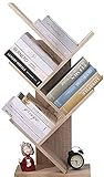 Etnicart Modernes Bücherregal mit Baum, freistehend, Bücherregal, CD, Holz, MDF, Regale, Nachttisch, 40 x 20 x 77 cm, Design-Regal, Büro, Eingang, W